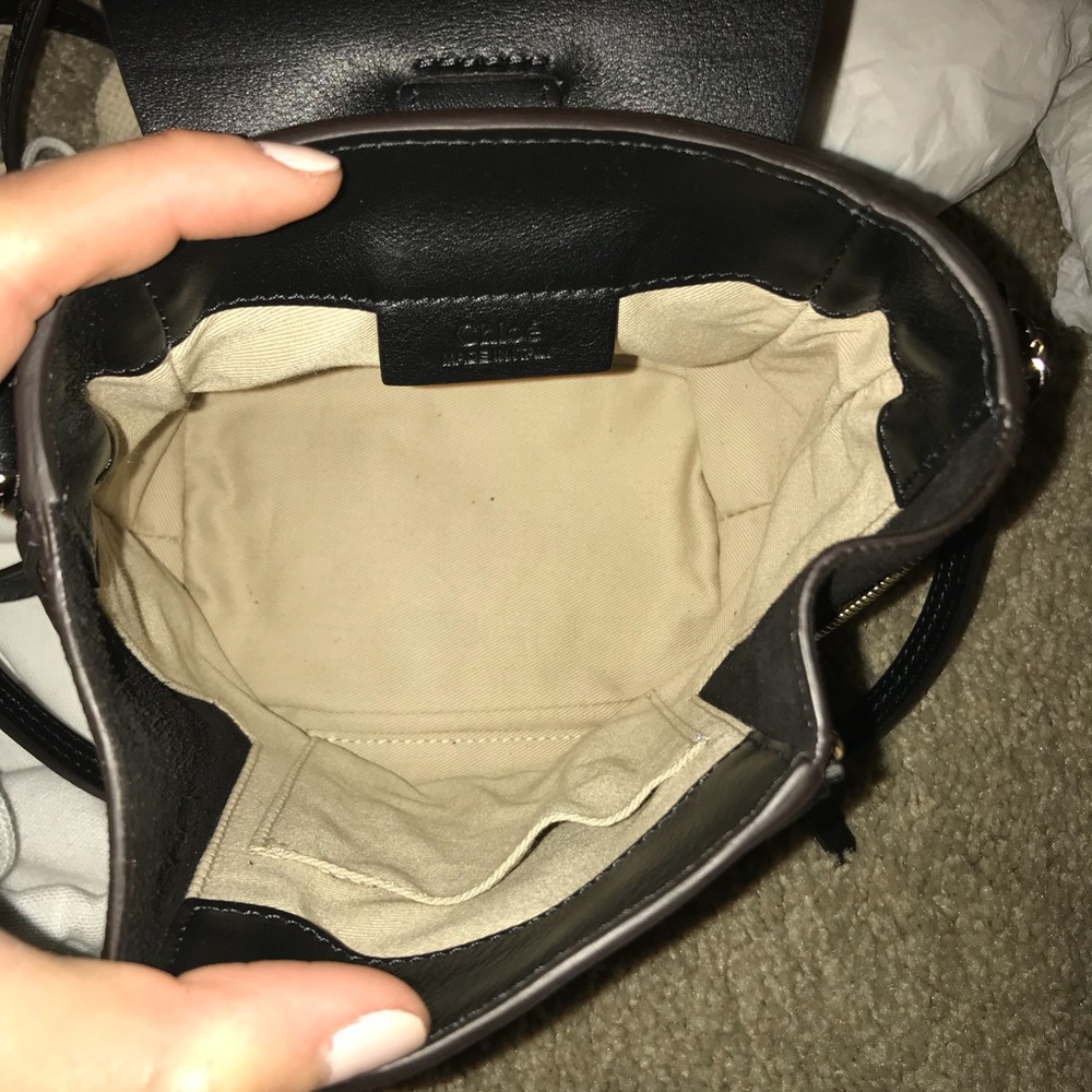 [sold] Chloe faye mini backpack in black - Picture 4 of 8